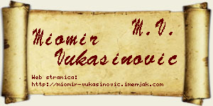 Miomir Vukašinović vizit kartica